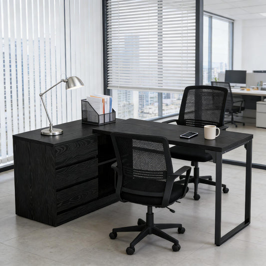 Reversible Corner Office Desk,L-Shaped Computer Desk,Executive Desk