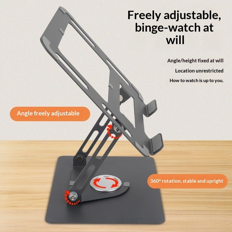 Multi-functional Computer Stand, Rotatable And Foldable Metal Cooling Base, Tablet And Laptop Holder Made Of Carbon Steel