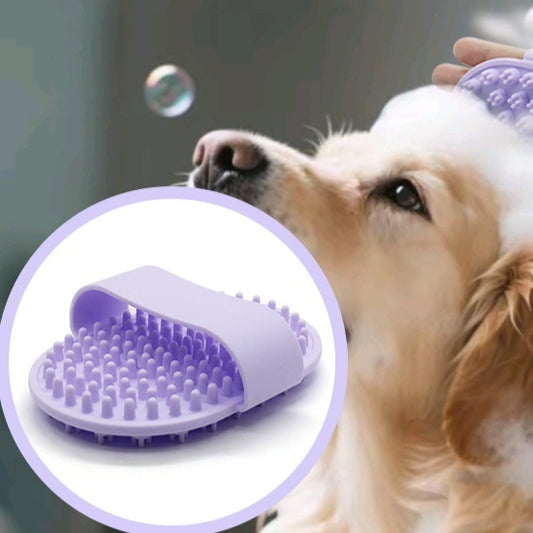 Pet Silicone Bath Brush Specialized Cleaning Tool For Cats And Dogs