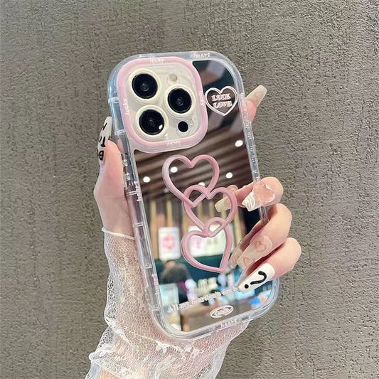 All-inclusive Drop-resistant Love Makeup Mirror Phone Case