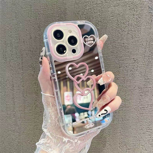 All-inclusive Drop-resistant Love Makeup Mirror Phone Case