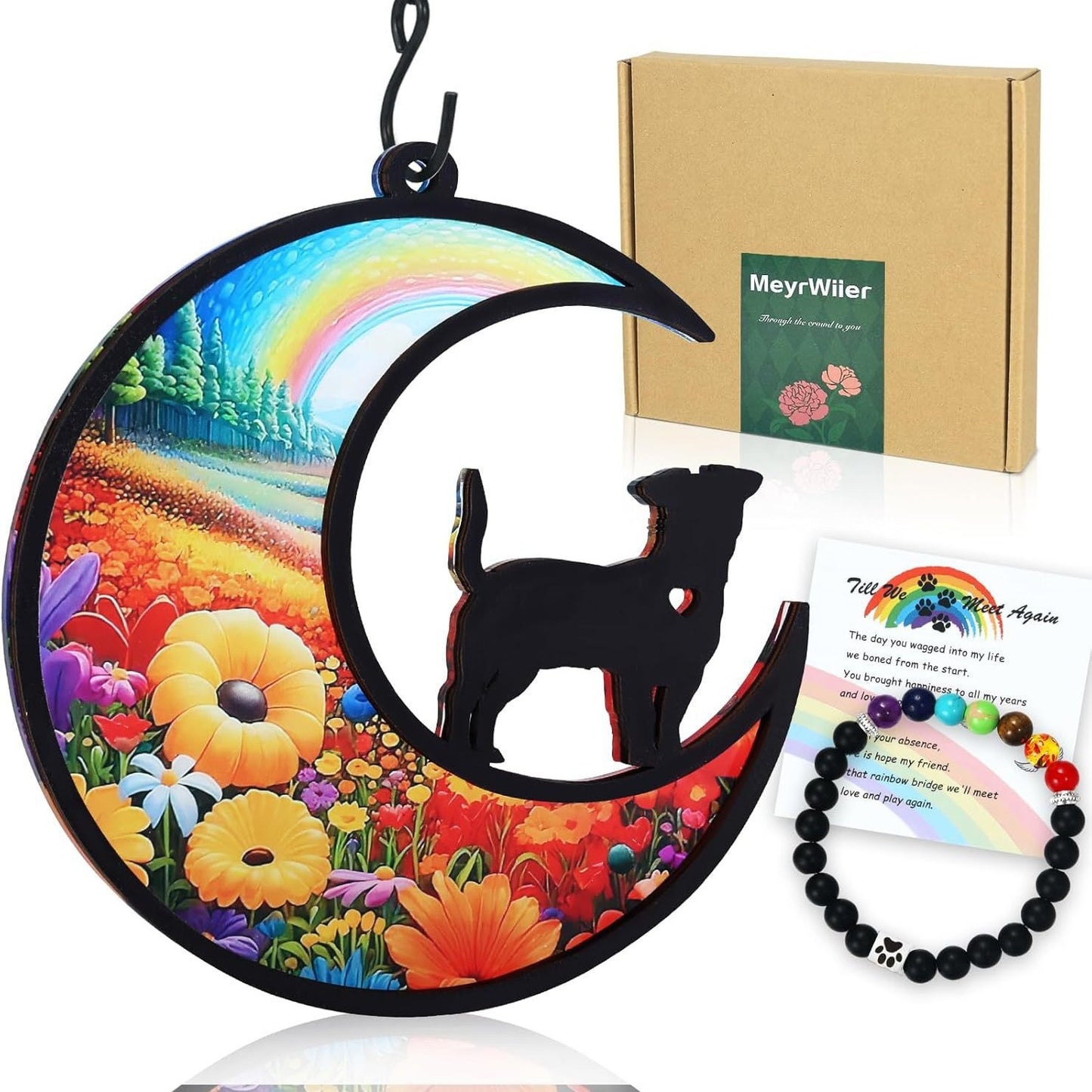 Colorful Acrylic Hanging Ornament As A Memorial Sympathy Gift For Catcher Pets