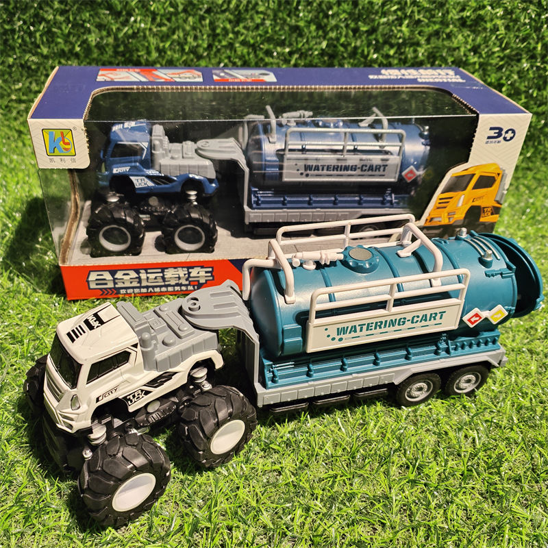 Children's Alloy Engineering Carrying Oil Tank Truck Toys
