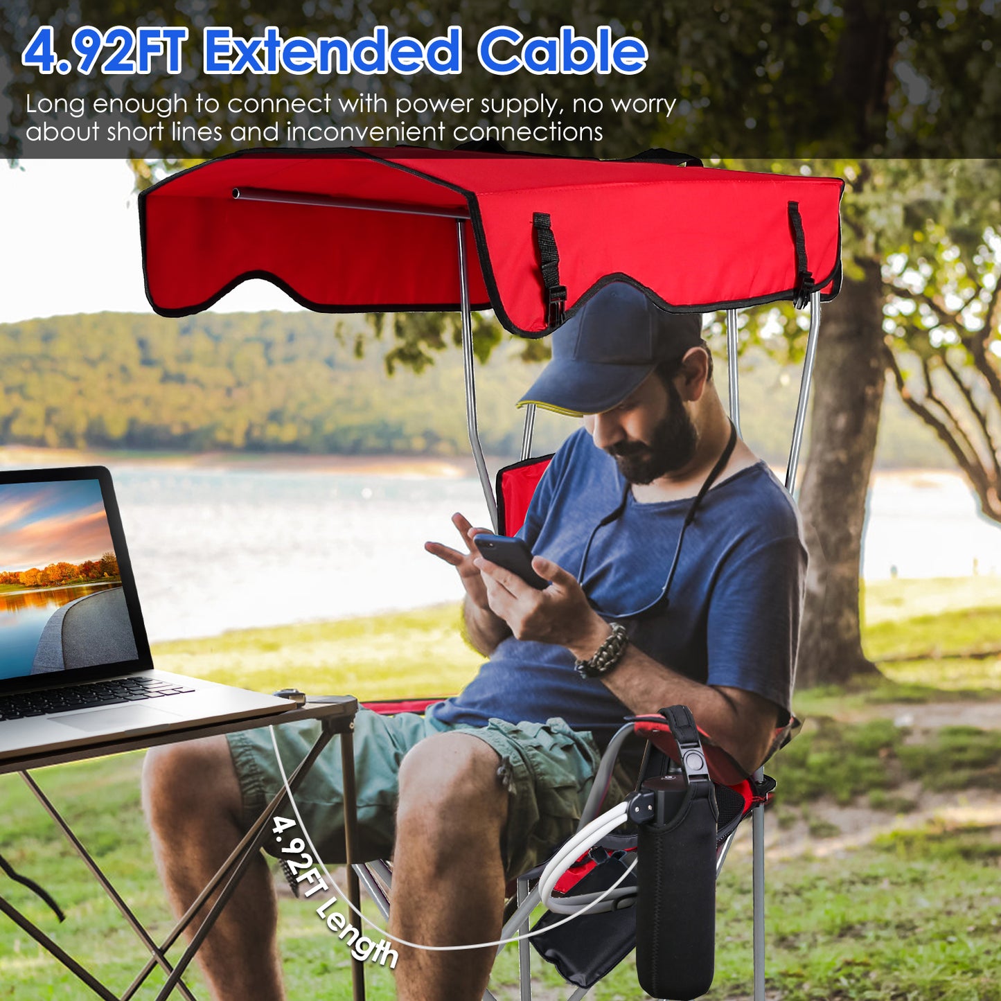 Summer Water Cooling System Seat Cushion With Fans 3 Speeds 78 Fehrenheit Constant Temperature USB Plug Portable Auto On-Off Ventilated Seat Cushion For Home Office Car