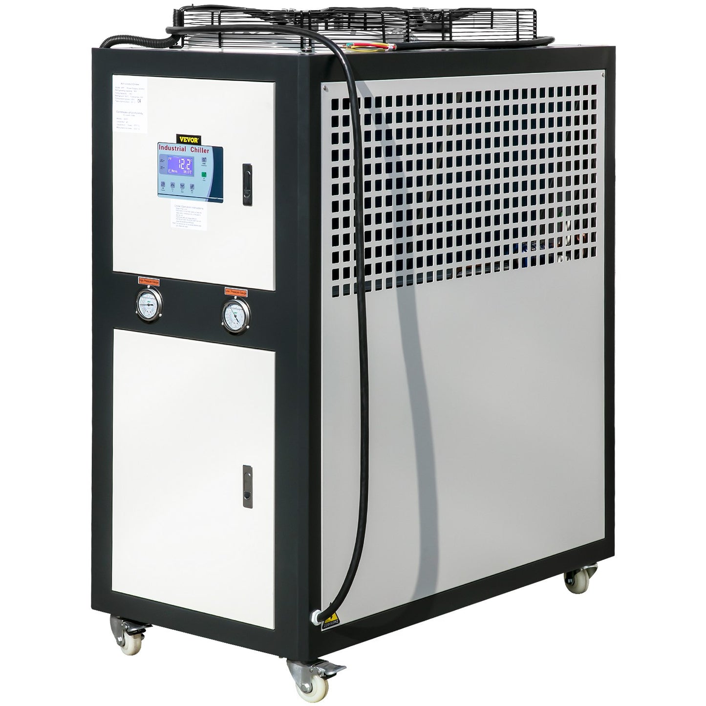 Water Chiller 6Ton Capacity, Industrial Chiller 6Hp, Air-Cooled Water Chiller, Finned Condenser, With Micro-Computer Control, Stainless Steel Water Tank Chiller Machine For Cooling Water