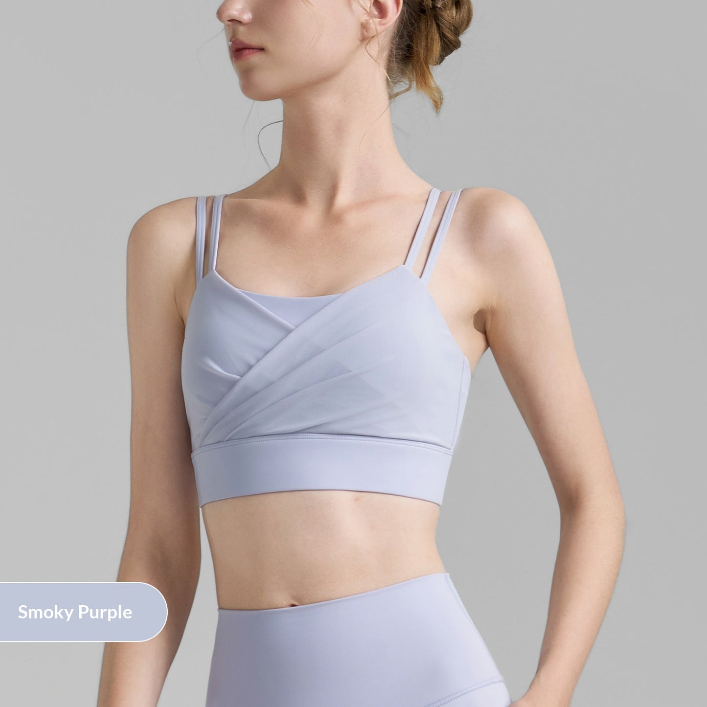 New Mesh Pleated Sports Bra With Large Backless Fitness Top
