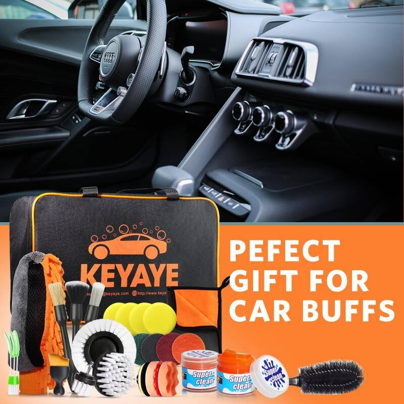 Car Cleaning Kit 25 Pcs Ultimate Car Wash Kit With Drill Brush, Cloth, And Wheel Brush Multi-functional Car Detailing Kit For Deep Cleaning And Interior Care Complete Car Interior Cleaning Kit,