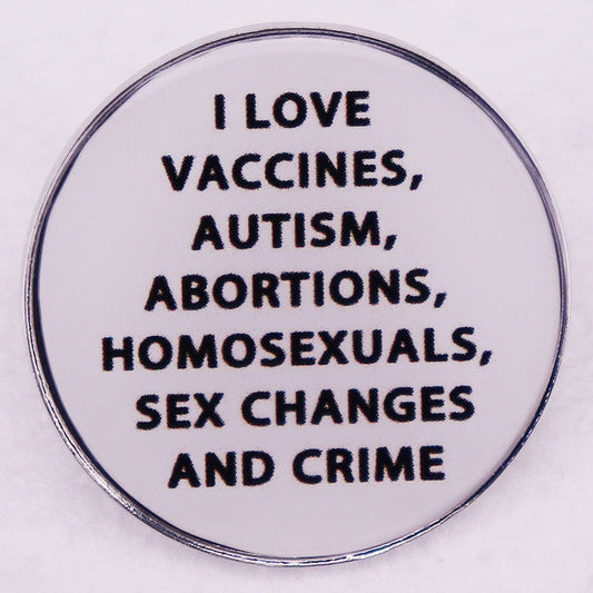 Fashion Personality English Badge Accessories Brooch