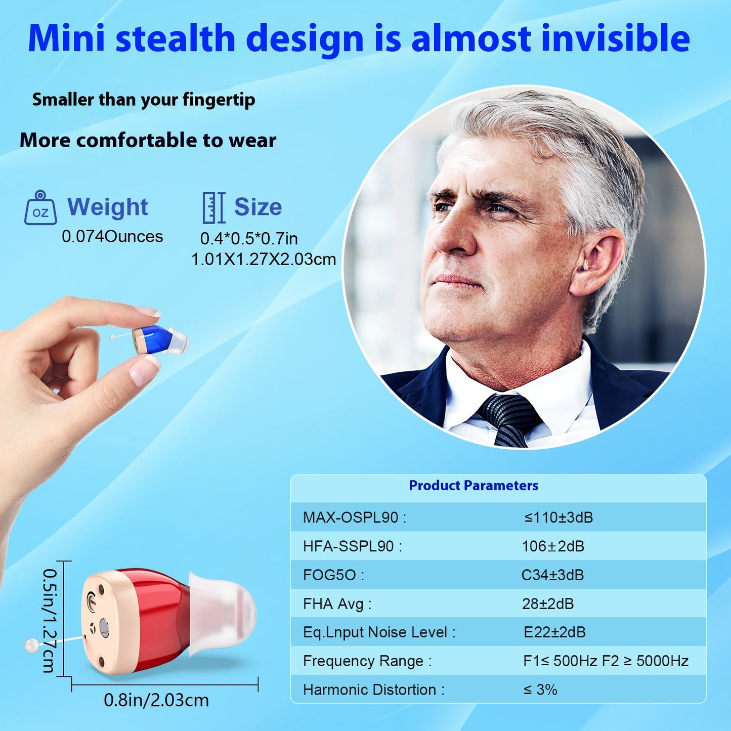 Elderly Charging Noise Reduction Hearing Aid Invisible Lightweight Sound Collector