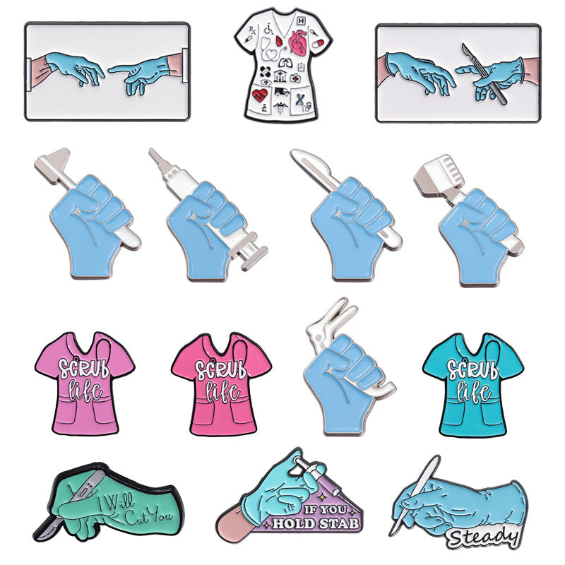 Baking Paint For Metal Badge Personality All-matching Badge Pin Accessories