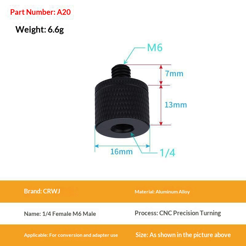 14 To 38 Camera Screw M4 M5 M8 M10 M12 Aluminum Tripod Head Photography Equipment Accessories