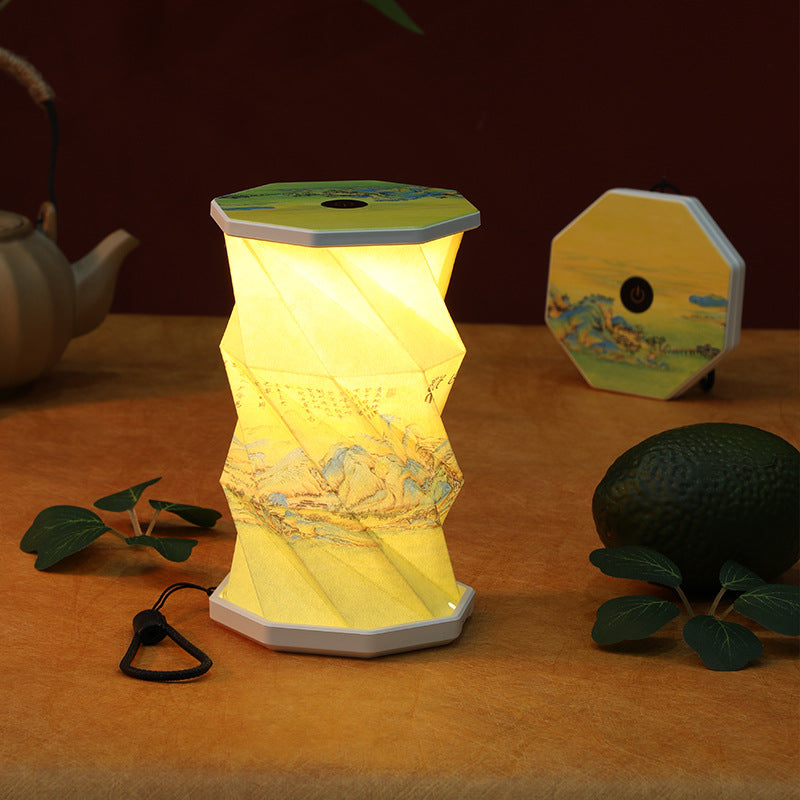 Creative Gift Folding Rotating Lamp