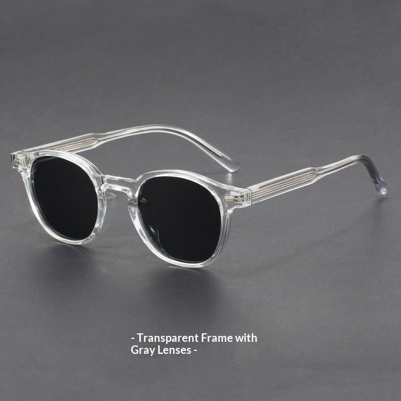 Small-face Green-frame Gradient Tea-colored Sunglasses Stylish Unisex Design With UV Protection