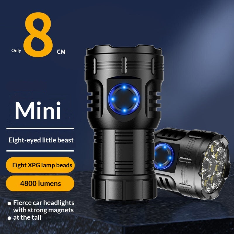 Magnetic Suction Strong Light Flashlight Charging Household Ultra-bright Outdoor
