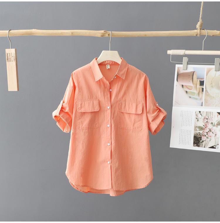 Korean-style Solid-color Age-reducing Blouse With Elegant Style