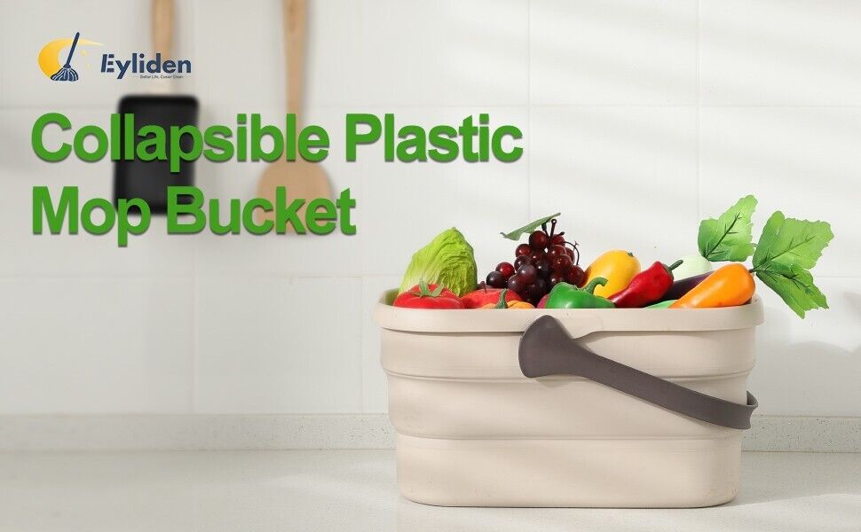 10L Washing-Storage Bucket Folding Portable Mop-Food-Drink Home-Outdoor Camping