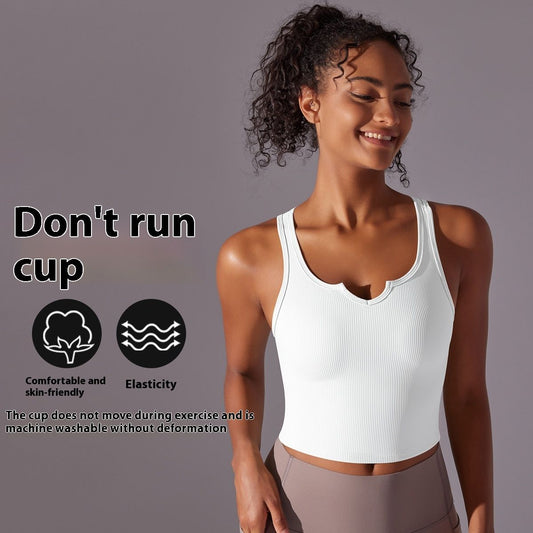 Women's Fashion Seamless V-neck Thread Sports Yoga Vest