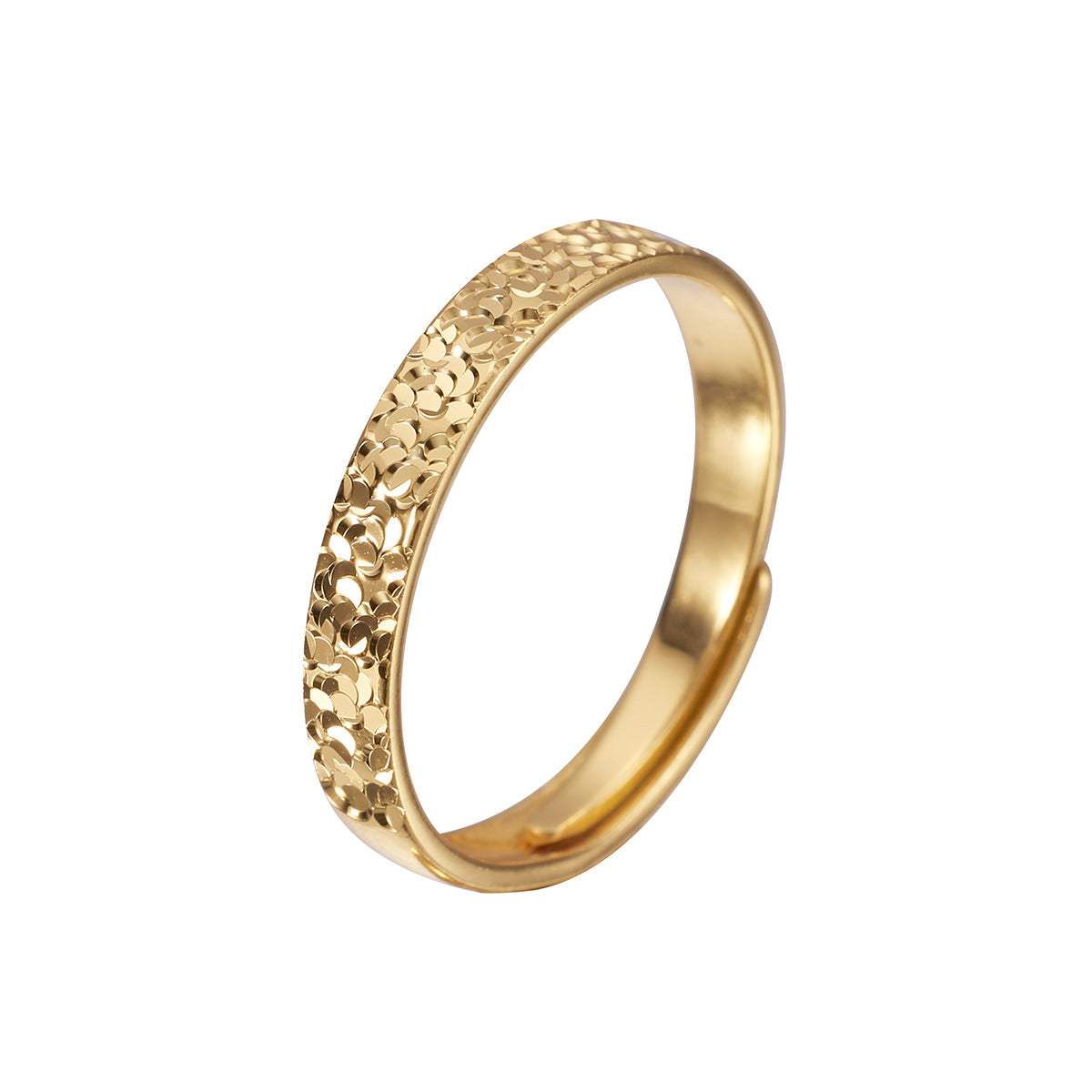Fashion Hot S999 Fine Silver Sparkling Crushed Ice Couple Ring, New Hammered Adjustable Ring For Men Women