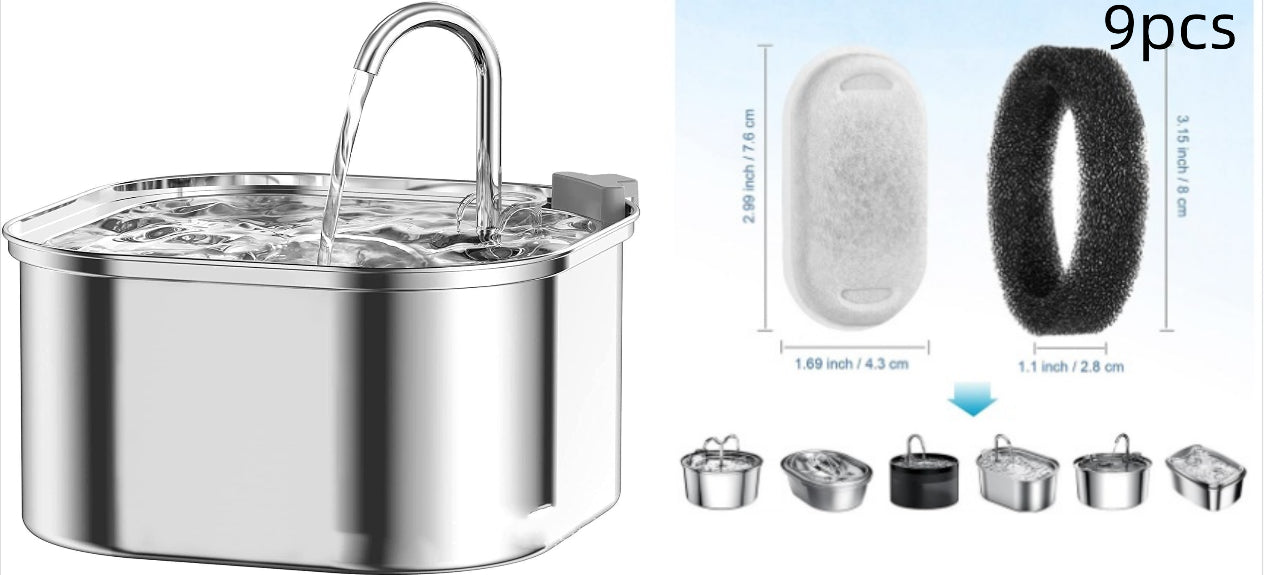 3.2L Stainless Steel Faucet Pet Water Dispenser