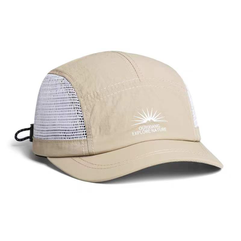 Men's And Women's Identical Adjustable Drawstring Design, Quick-drying And Anti-wrinkle Material. Two Sides Have Mesh Panels. Baseball Cap For Outdoor Wear.