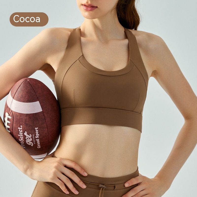 Nude Feel One-piece Yoga Vest With Chest Pad Workout Top