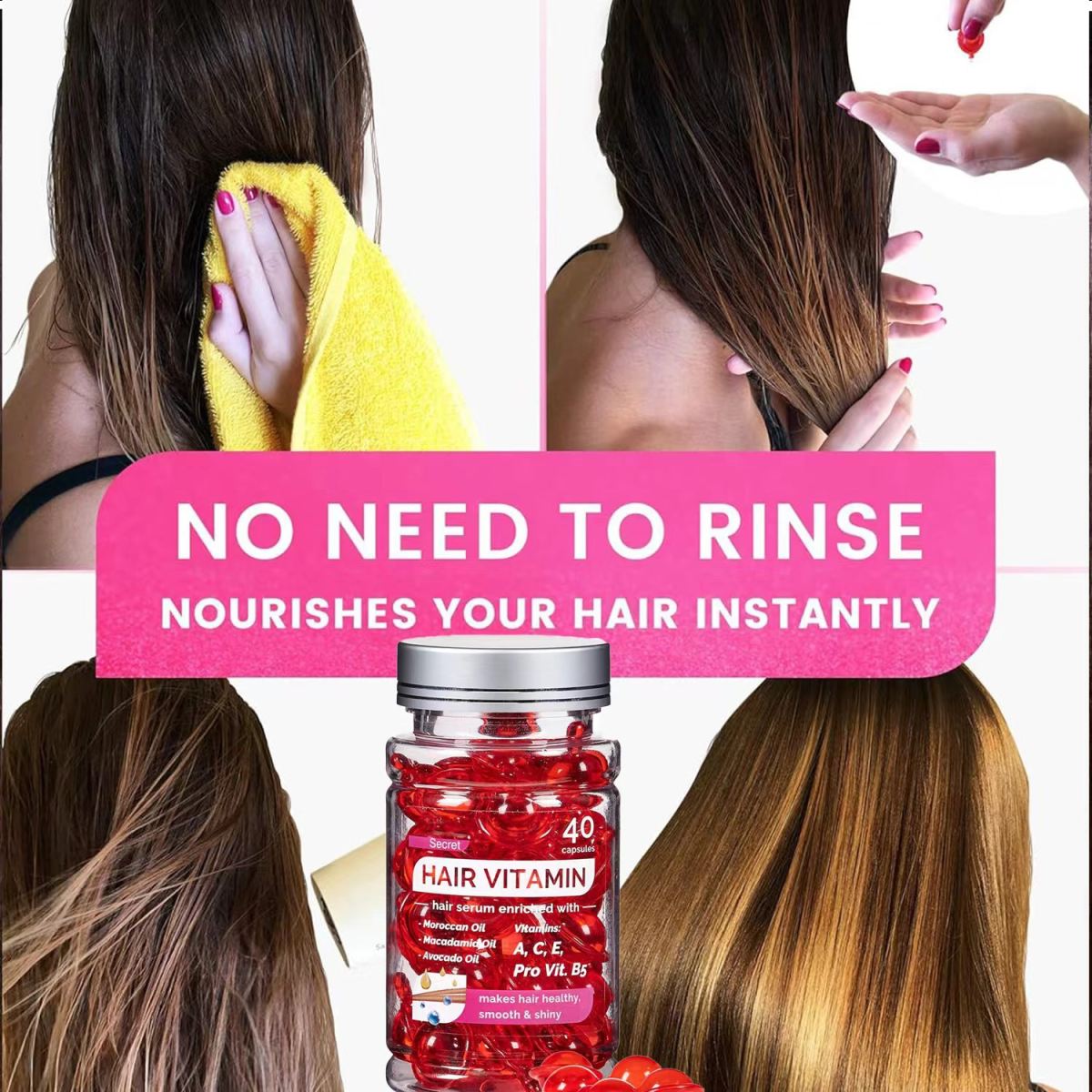 Biotin Hair Essential Oil Hair Care Capsules