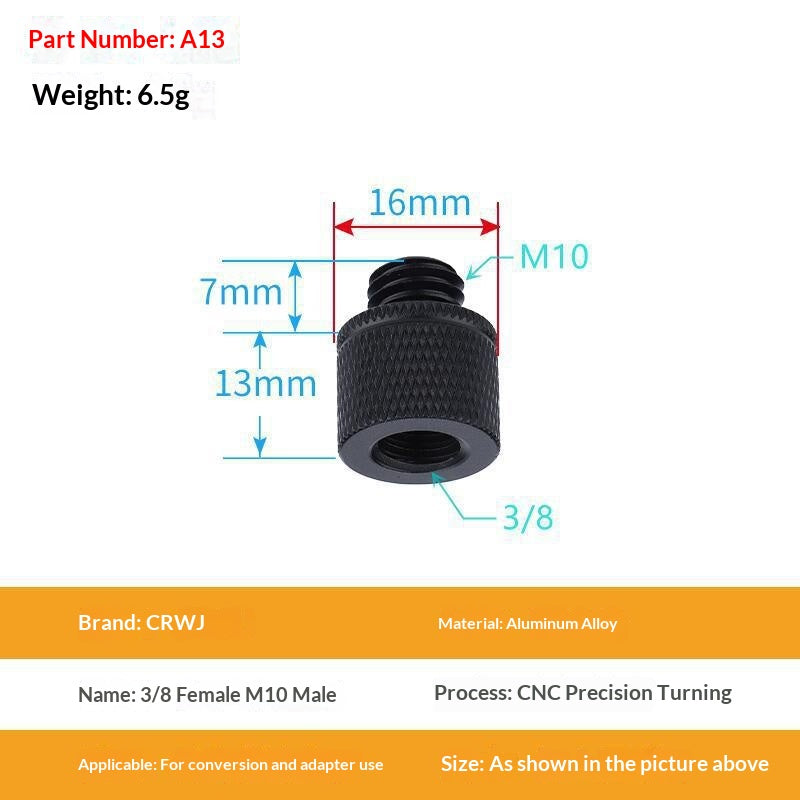 14 To 38 Camera Screw M4 M5 M8 M10 M12 Aluminum Tripod Head Photography Equipment Accessories