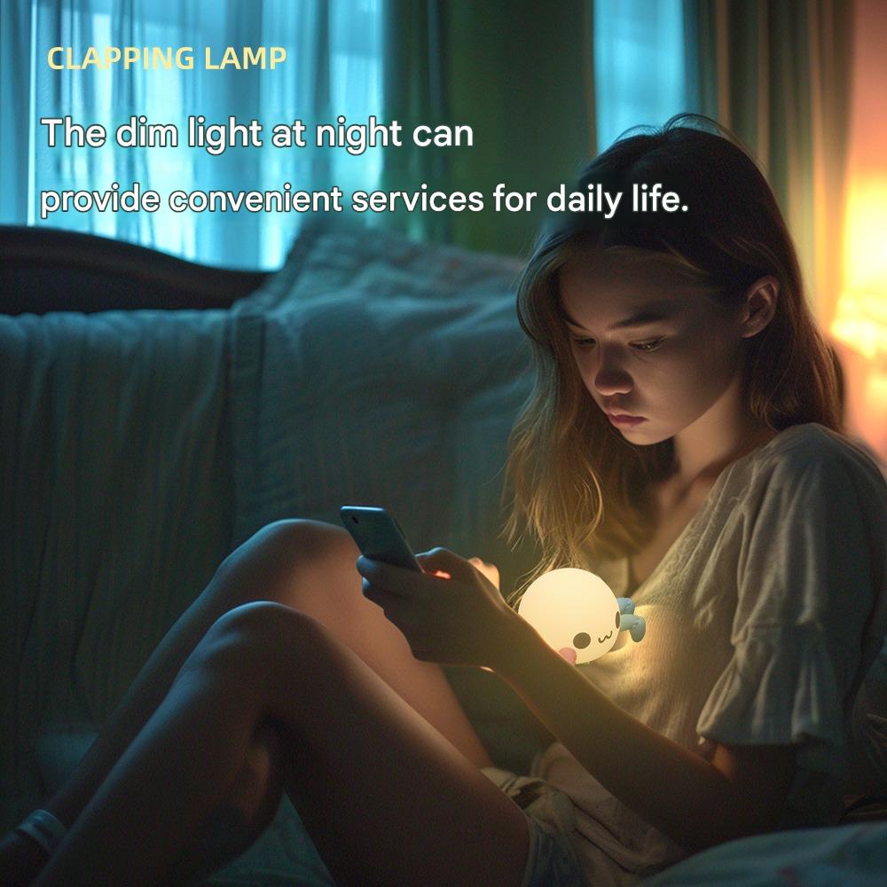 Silicone Pat Light Duck Sleeping Light USB Rechargeable Atmosphere Light Birthday Gift Three-speed Bedroom Bedside Light