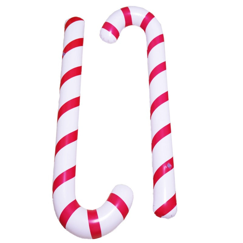 Amazon Ins Inflatable  Cane Christmas PVC Atmosphere Active Interactive Props