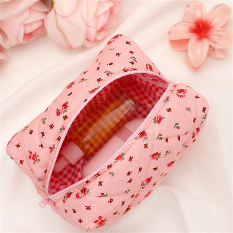 Large Capacity Travel Multifunctional Floral Makeup Bag