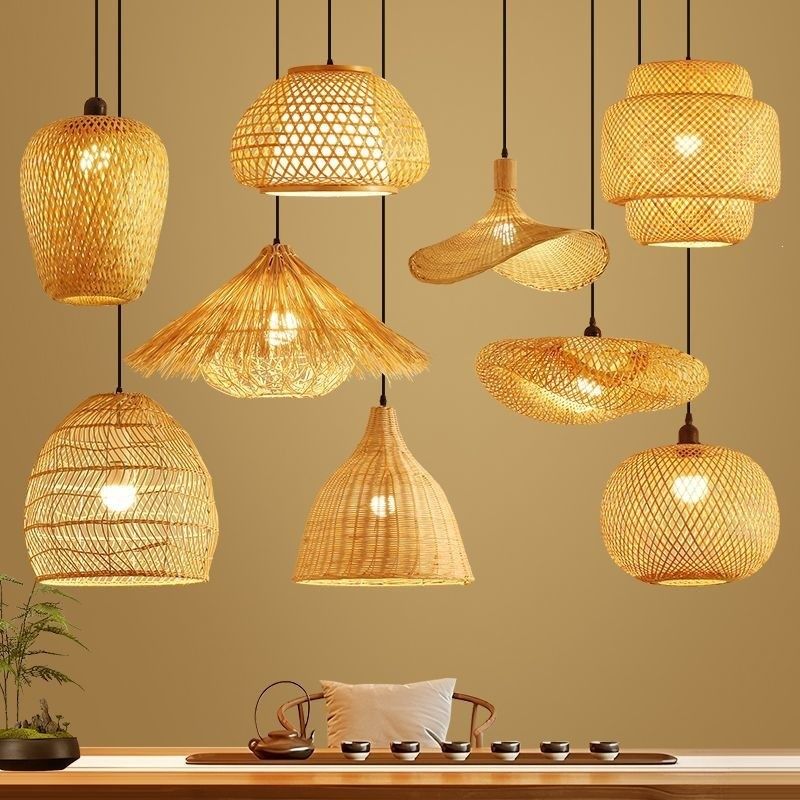 Bamboo-woven Pendant Lampessential For Restaurants Tea Rooms And Hotpot Eateries A Creative Choice