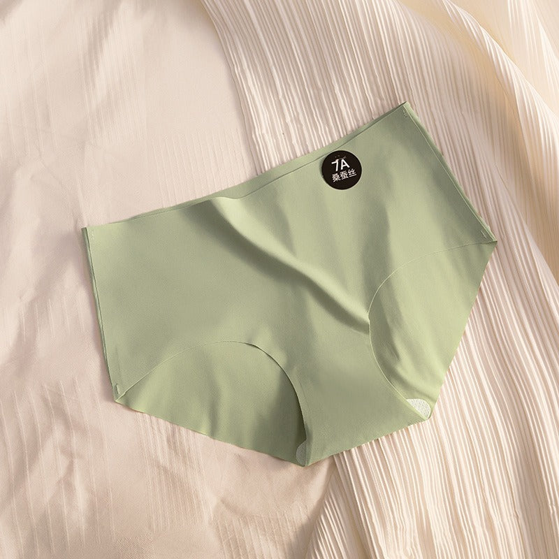 Yoga Fitness Silk Antibacterial Crotch Seamless Underwear