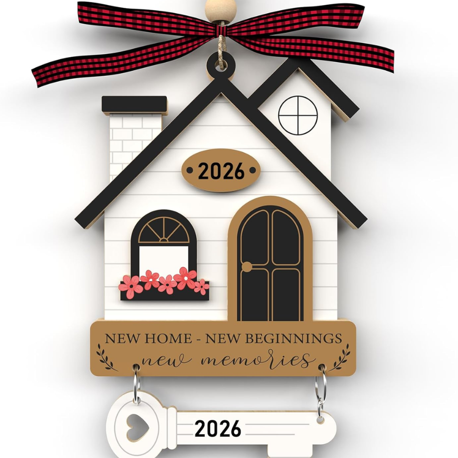 Housewarming Gifts New Home Wooden Ornament 2026 New Beginning Presents For Women Couple House Owners