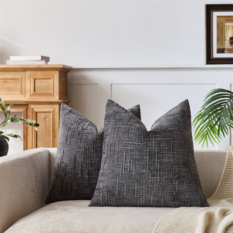 Bamboo-Section Chenille Home Throw Pillow