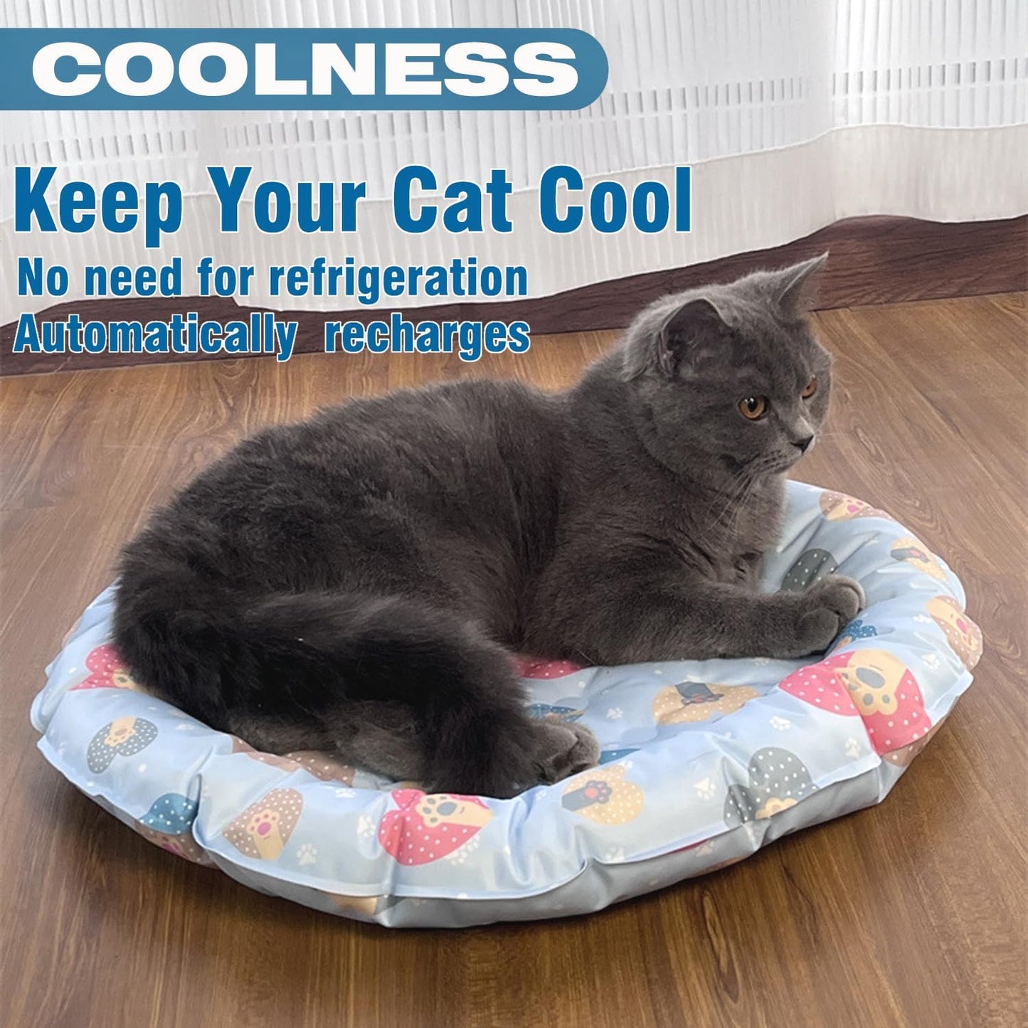 Cat Dog Pet Cooling Mat Cushion Pad Bed Summer Cool Down Comfortable Soft For Pets And Adults