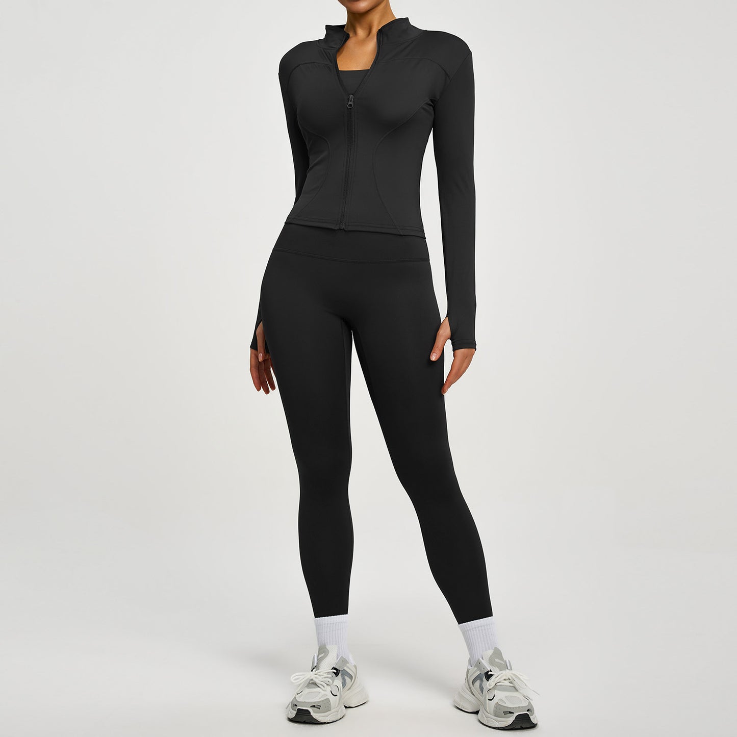 Fitness High-waist Butt-lifting Running Two-piece Set