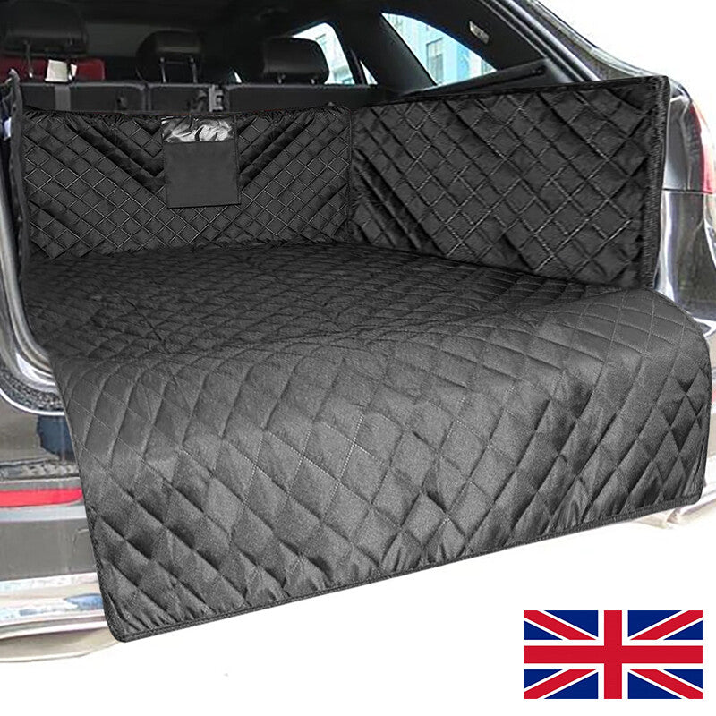 Premium Heavy Duty Quilted Car Boot Liner Trunk Pet Dogs Protector Retuned Set