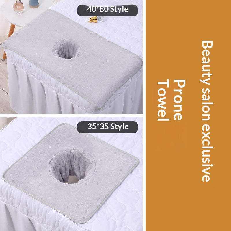 Beauty Salon Hole-Punched Lying-Down Towel For Massage
