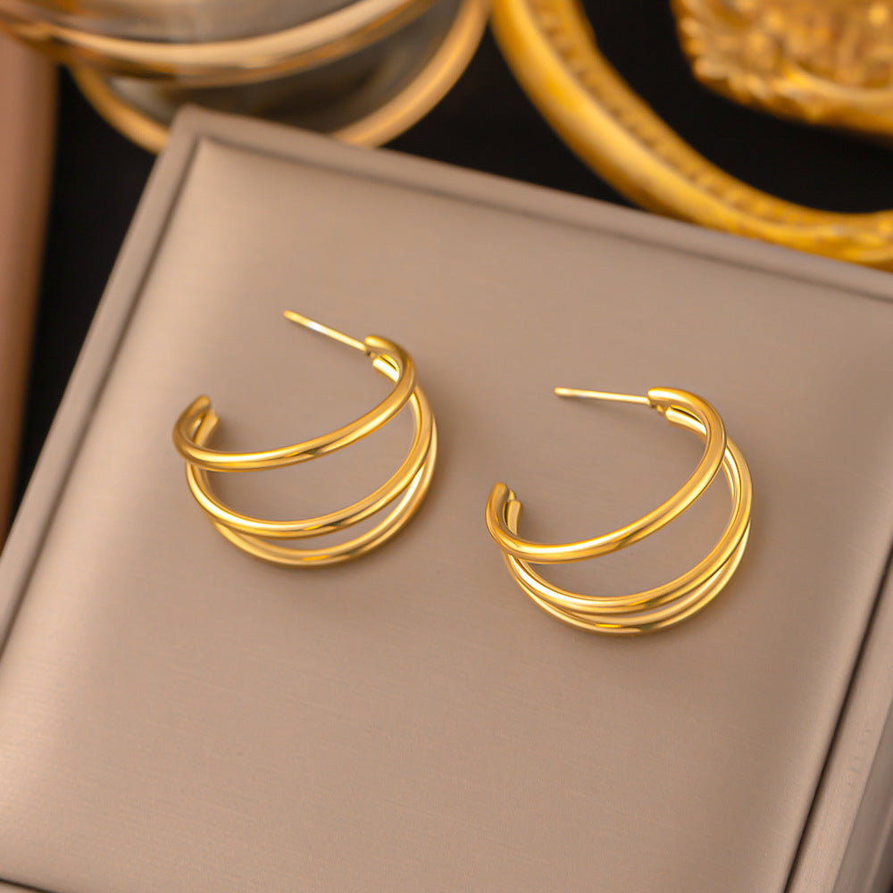Simple Creative Stud Earringsversatile And In A Korean Style