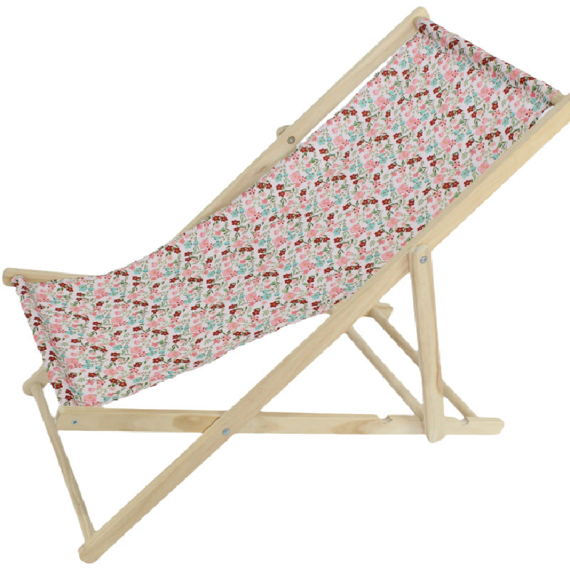Solid Wood Beach Chair Outdoor Lounge Chair