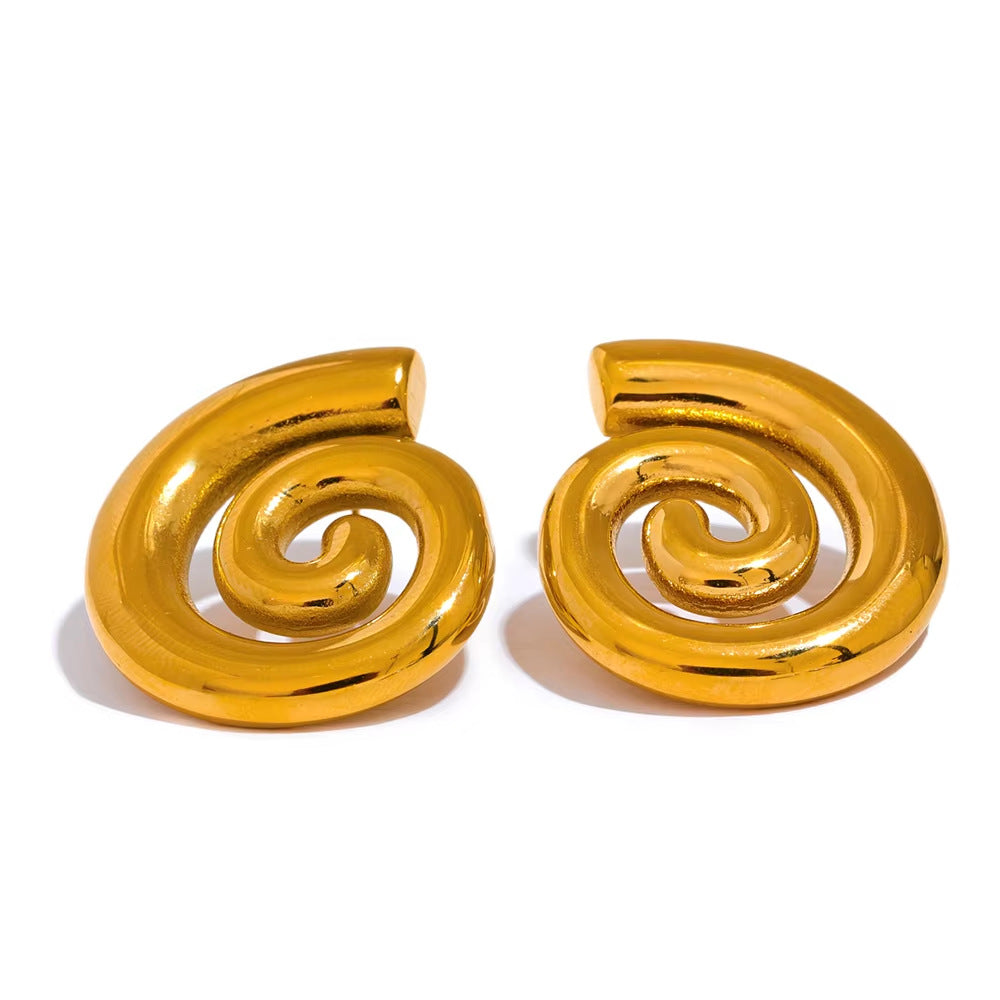 Stainless Steel Vacuum-Plated 18K Gold Fashion Earrings That Wont Fade