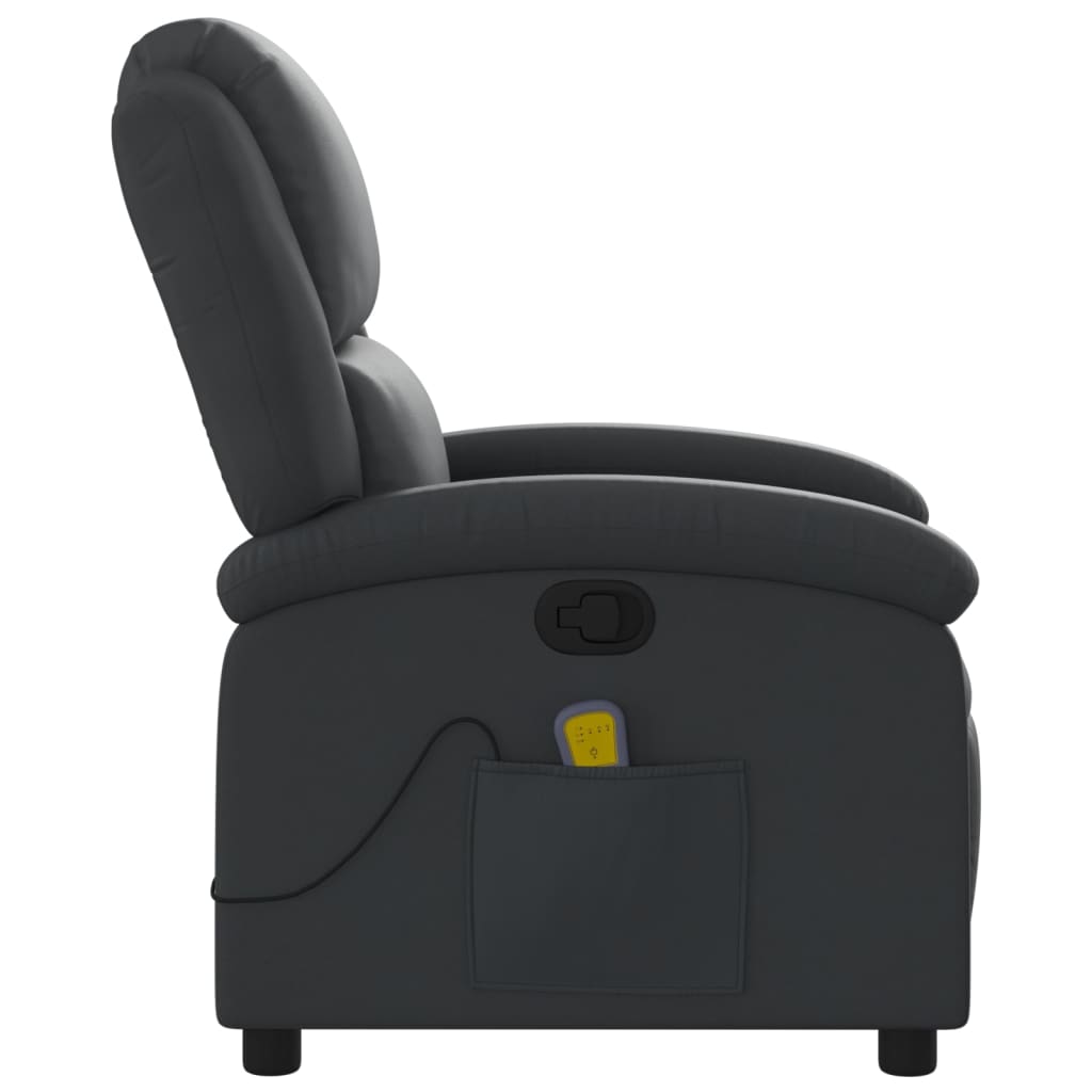 Massage Chair Recliner Genuine Leather   Massage Chair Recliner Dark Brown