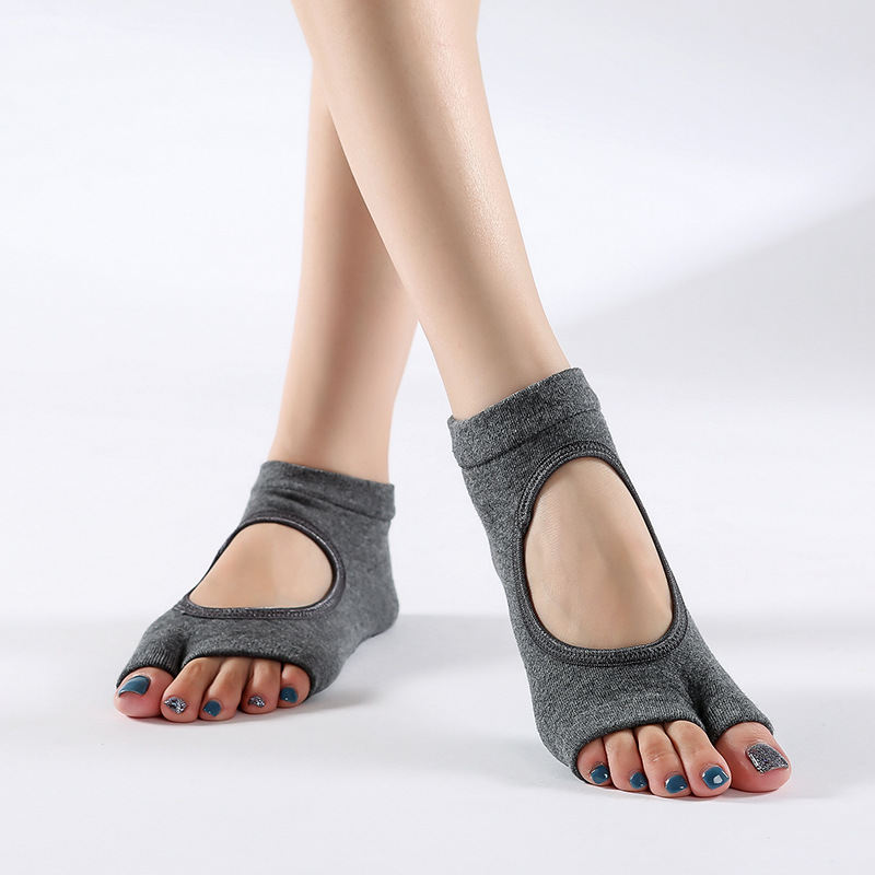 Yoga Socks Exposed Feet Adhesive Point