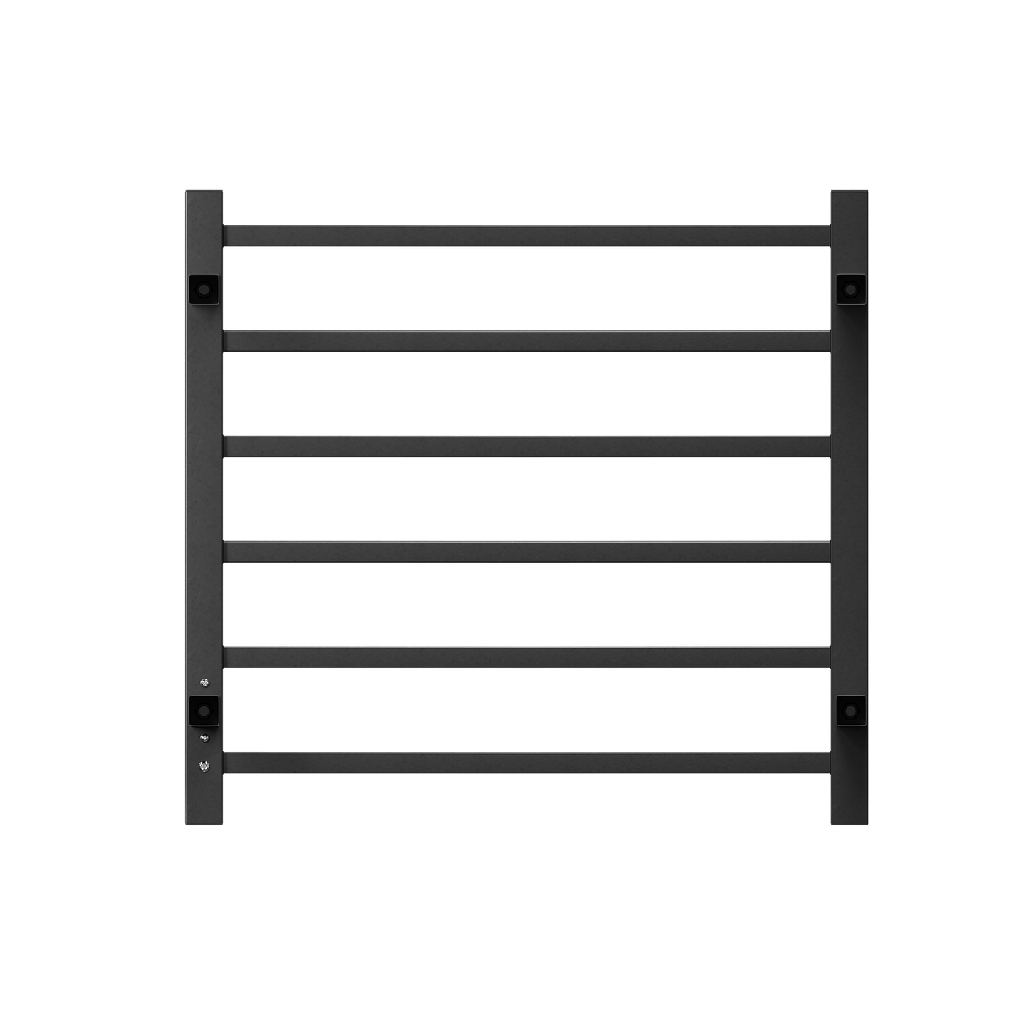 Towel Warmer 6 Bar Electric Heated Towel Rack Wall Mount Plug-in Bath Towel Heater Matt-Black  Timer