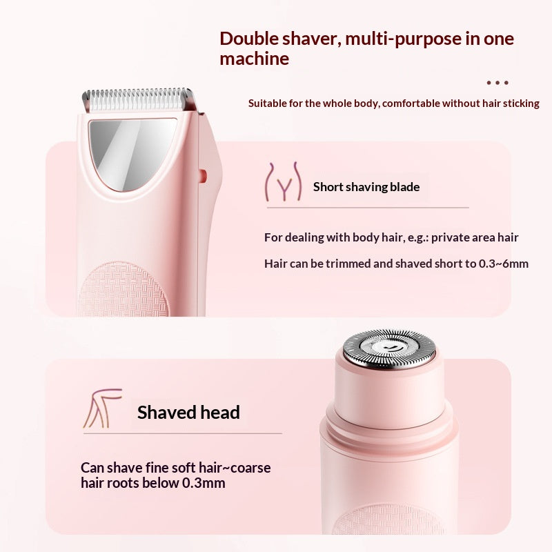 2-in-1 Womens Hair Trimming And Depilation Device
