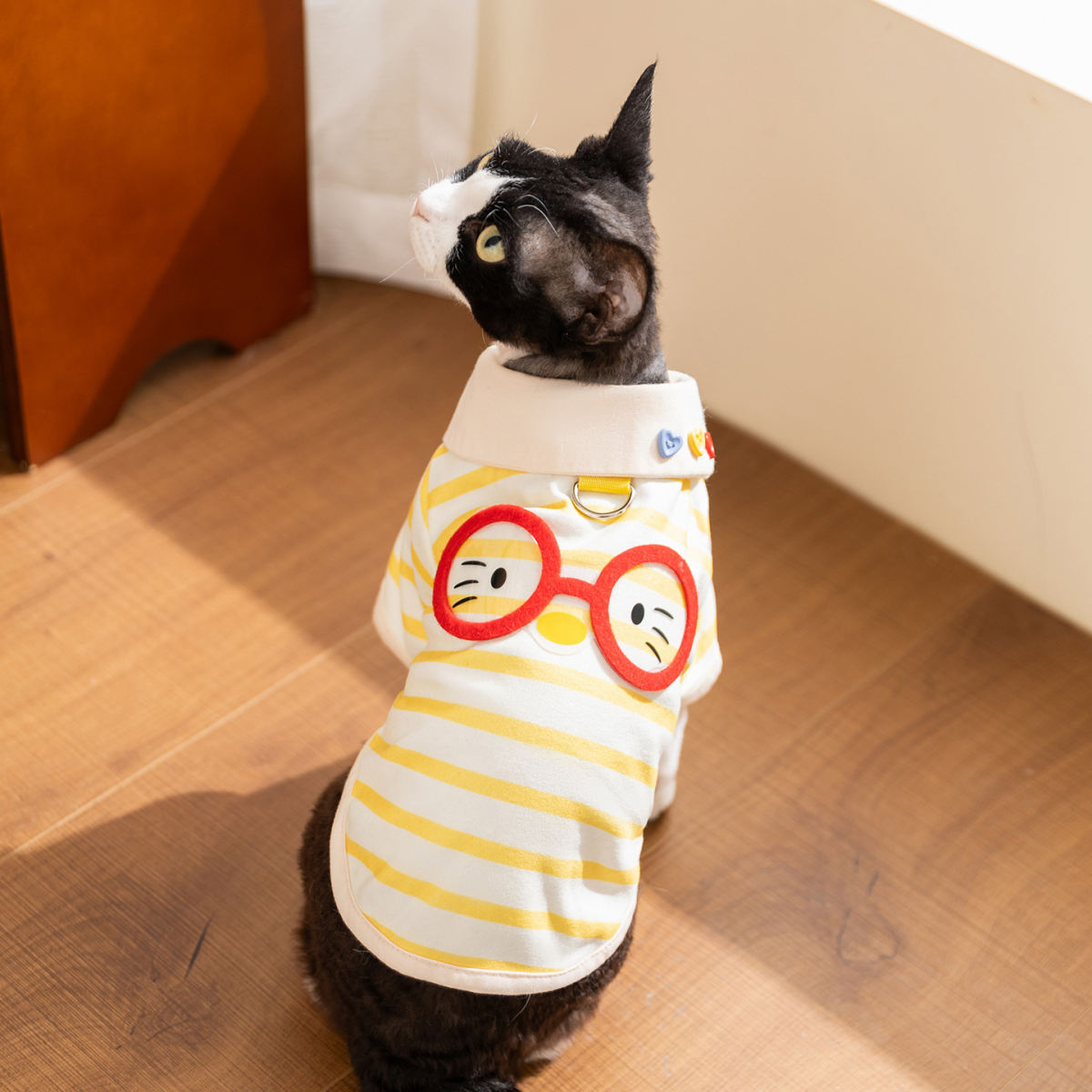 Striped Base-layer Shirt Spring Hoodie Pet