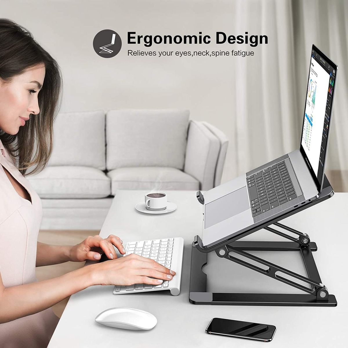 Aluminum Alloy Double-Layer Height-Adjustable Folding Storage Cooling Stand