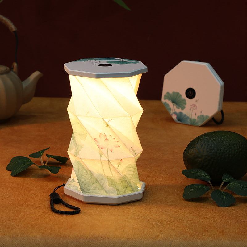 Creative Gift Folding Rotating Lamp
