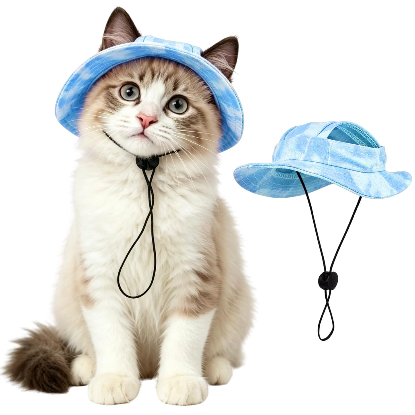 Cat Hats For Cats Only, Cat Sun Hat Sphynx Hat With Ear Hole Kitten Headwear Sun Sombrero Caps Summer Cat Cowboy Hats, Pet Chihuahua Sunscreen Baseball Outdoor Climbing Cap