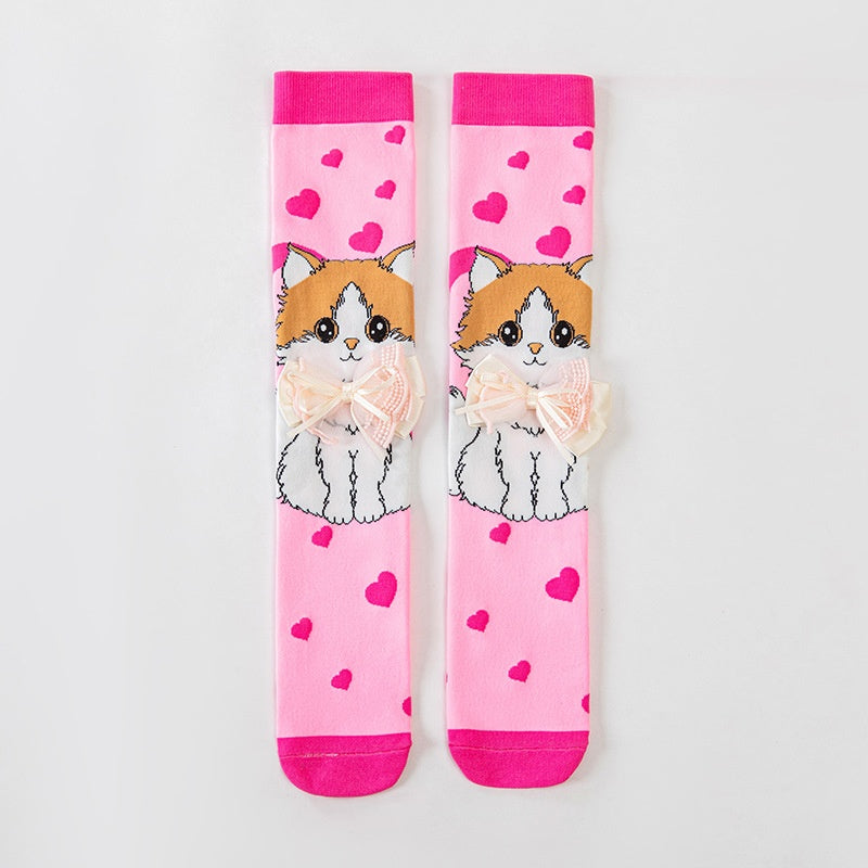 Childrens Accessories 3D Cute Cartoon Ear designed Long Socks